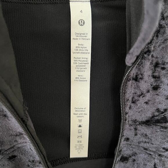 Lululemon Women's Define Velour Jacket 4 Black Full Zip Athleisure - Picture 12 of 13